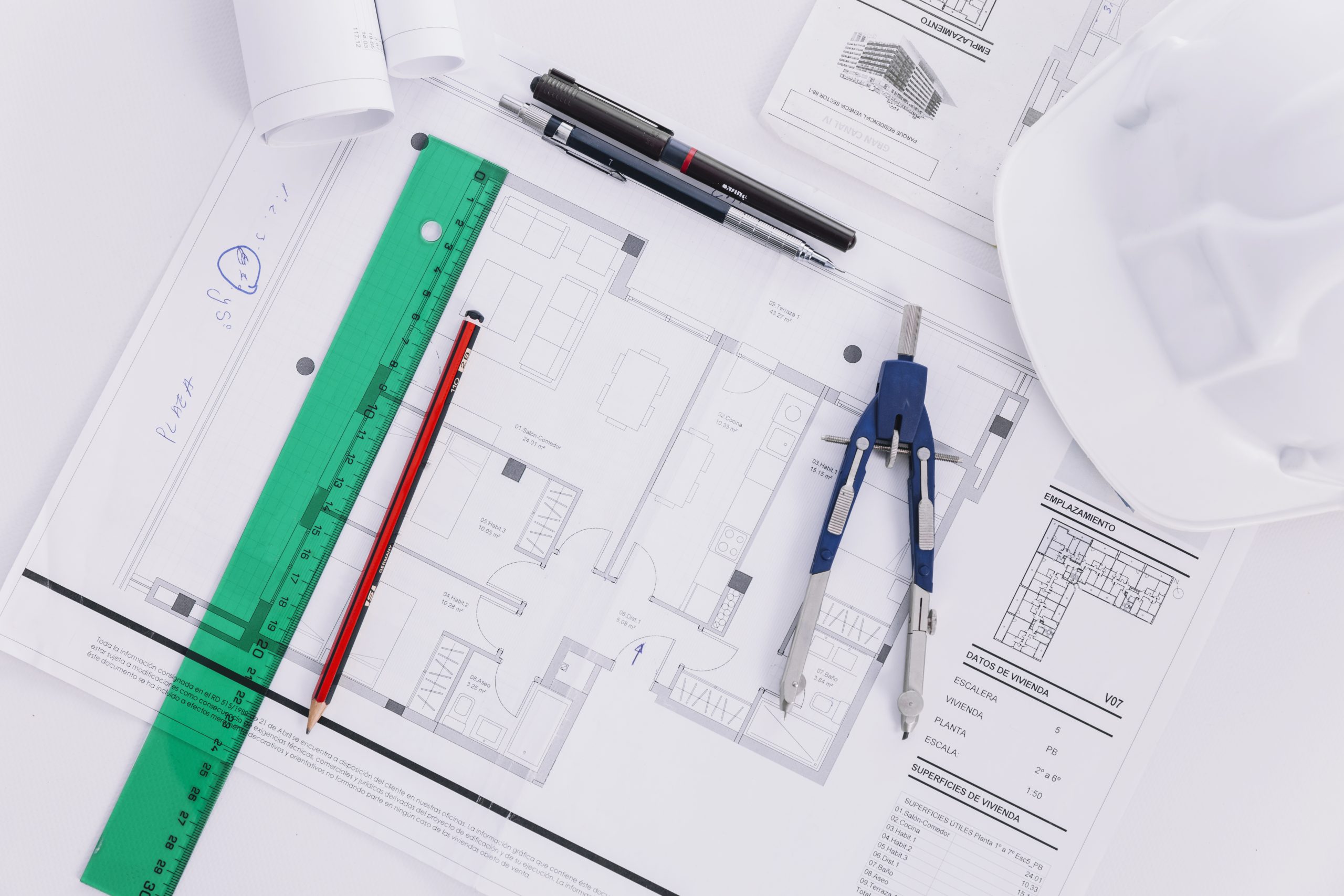 drafting-tools-near-plans-helmet